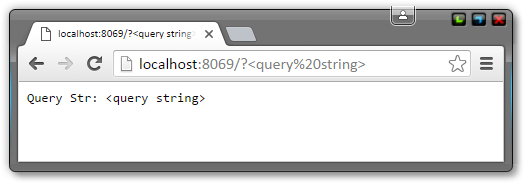 Query string with special characters